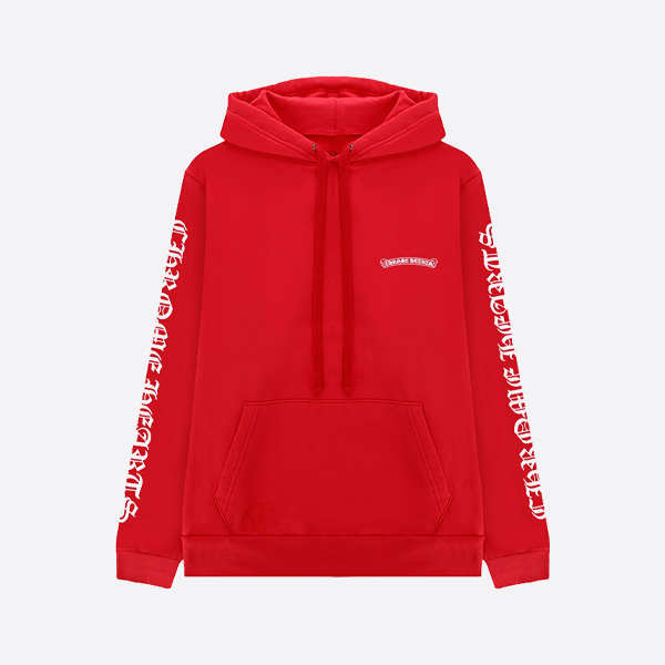 크롬하츠 레드 클래식 스크롤 후디