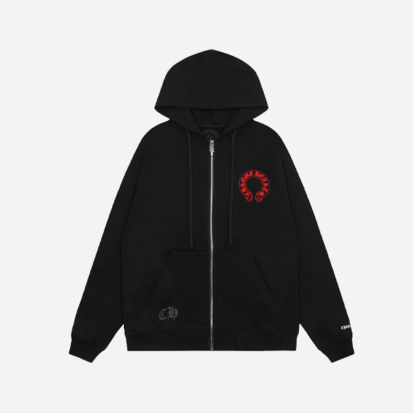 크롬하츠 클래식 말발굽 자수 후드티