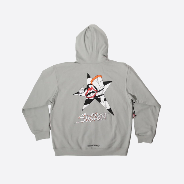 크롬하츠 펜타그램 이빨 후드티