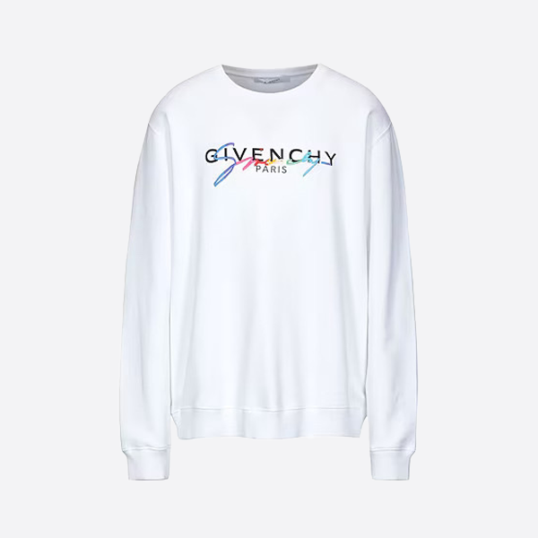 지방시 클래식 레인보우 자수 크루넥 스웨트셔츠