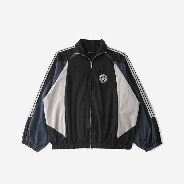 크롬하츠 말발굽 자수 스트라이프 컬러 블록 재킷