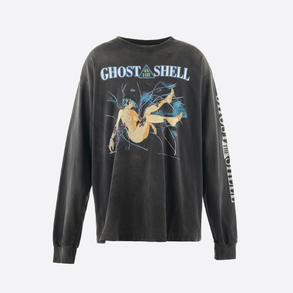 SAINT Mxxxxxx 슬리핑 모토코 프린트 긴팔 티셔츠