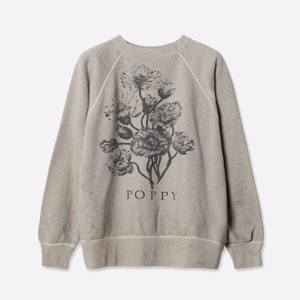 SAINT Mxxxxxx 플로럴 디스트레스드 프린트 크루넥 스웨트셔츠