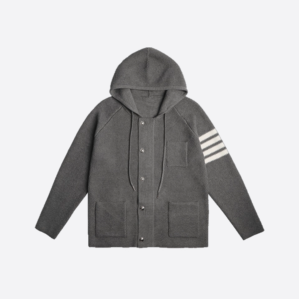 톰 브라운 더블 지퍼 후드 재킷