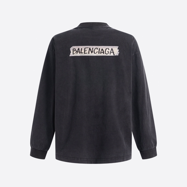 발렌시아가 종이 질감 와시 테이프 긴팔