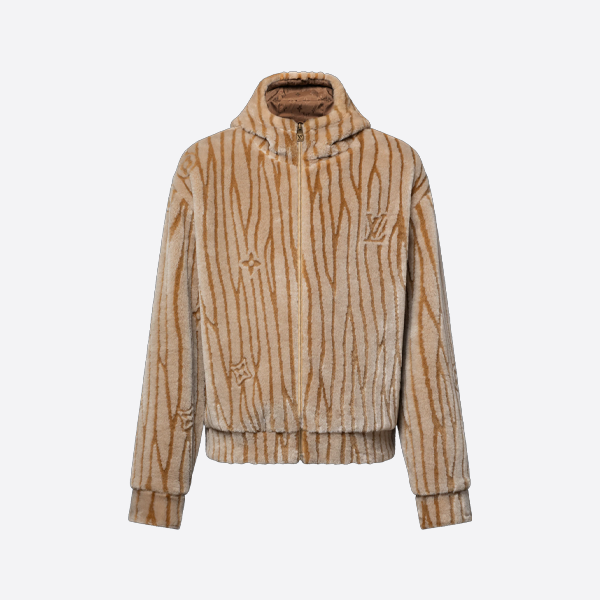 루이비통 노란색 줄무늬 테디베어 후드 재킷