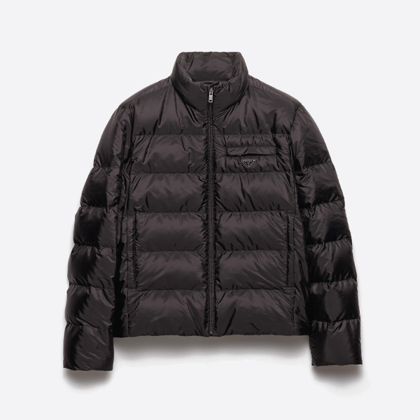 프라다 트라이앵글 로고 다운 재킷