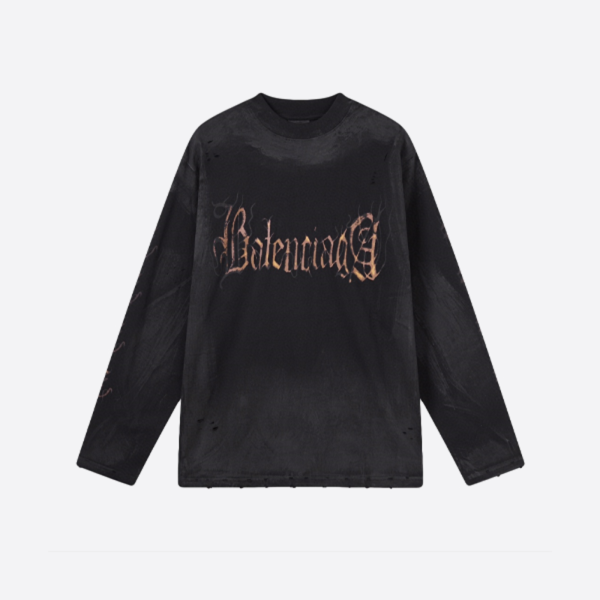 발렌시아가 산스크리트 머드 다이드 롱 슬리브