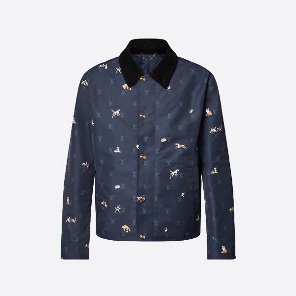 루이비통 애니멀 프린트 코듀로이 칼라 재킷