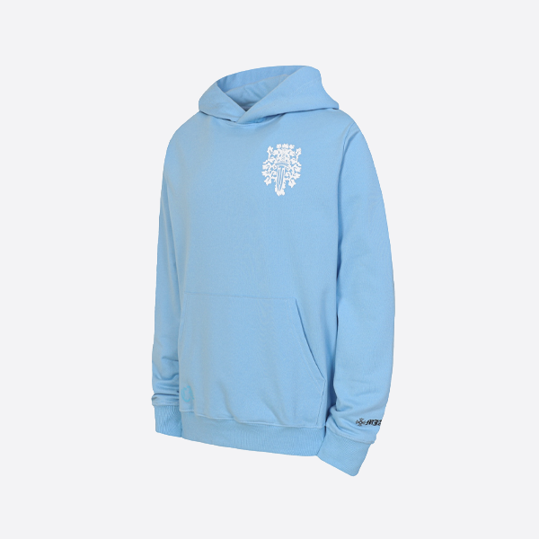 크롬하츠 빅 소드 프린트 후드티, 블루