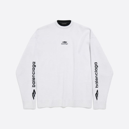 발렌시아가 스키 울 니트 스웨터, 화이트