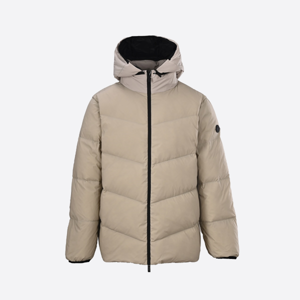 몽클레어 후드 탈착식 다운 재킷 (오프화이트)