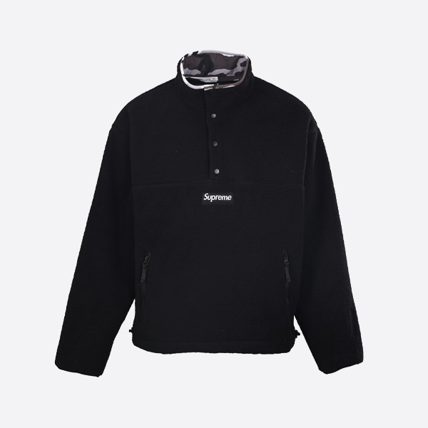 슈프림 × 폴라텍® 리버서블 램 플리스 하프집업 풀오버 재킷