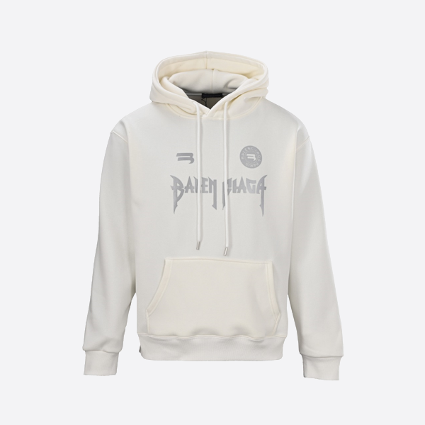 발렌시아가 고딕 레터링 후드티