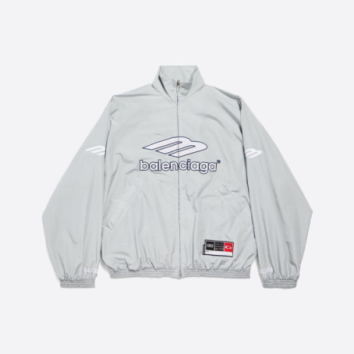 발렌시아가의 새로운 캐주얼 트렌치 코트 재킷, 회색