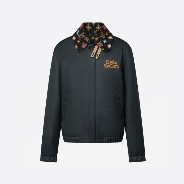 생 로랑 클래식 패치워크 가죽 칼라 재킷