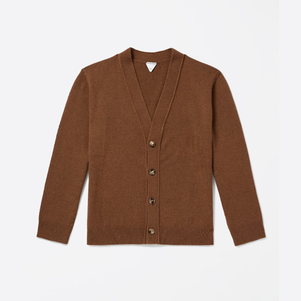 보테가 베네타 우븐 가죽 가디건