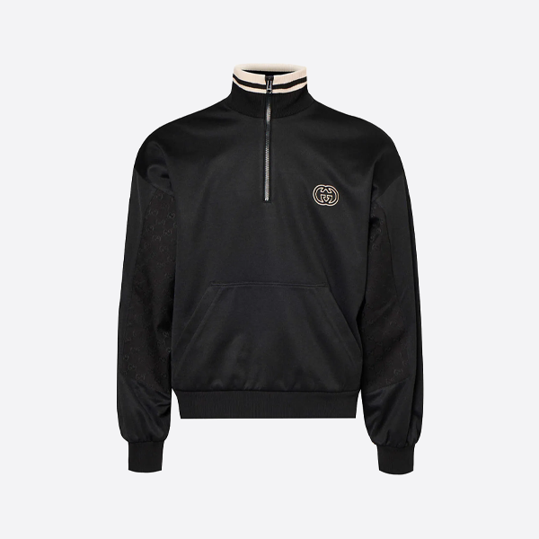 구찌 자수 하프집업 교복 재킷