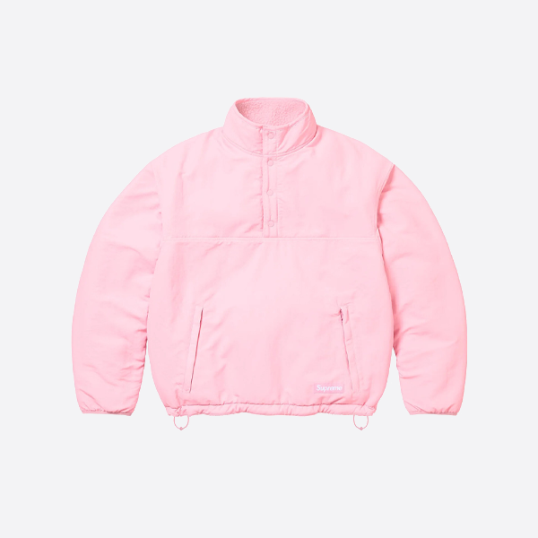 슈프림 콜라보레이션 리버서블 시어링 하프집업 풀오버 재킷