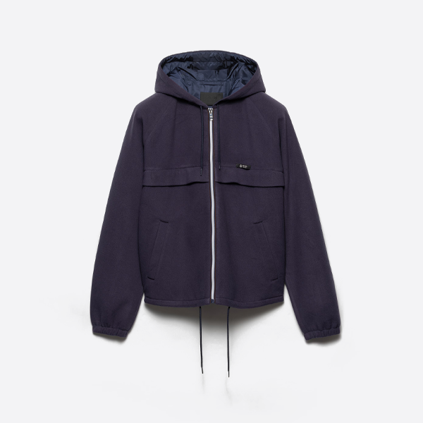 프라다 플리스 워크웨어 지퍼 후드 재킷