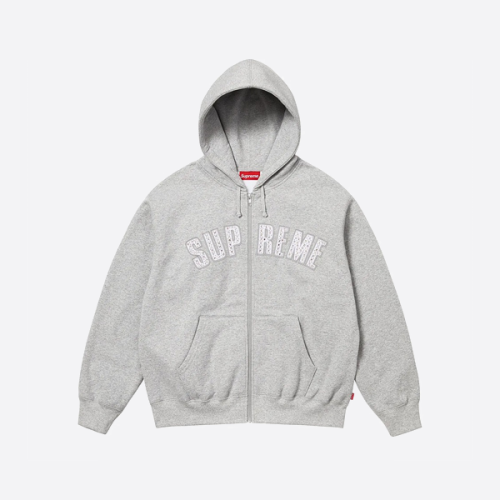 슈프림 라인스톤 후드티, 그레이