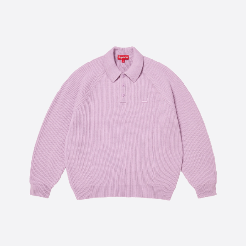 슈프림 자수 로고 니트 핑크 스웨터