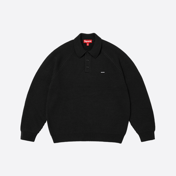 슈프림 자수 로고 니트 블랙 스웨터