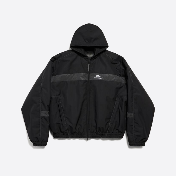 발렌시아가 리플렉티브 로고 파카 후드 재킷