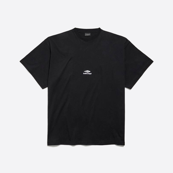 발렌시아가 자수 오버사이즈 반팔 티셔츠