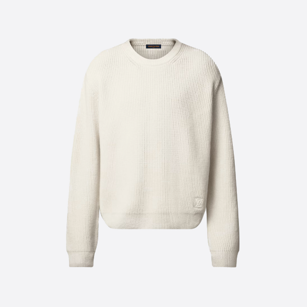 루이비통 자수 로고 니트 풀오버 크루넥 스웨터