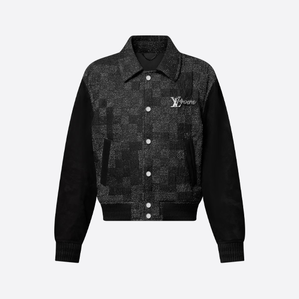 루이비통 진주 라인스톤 모자이크 베이스볼 재킷