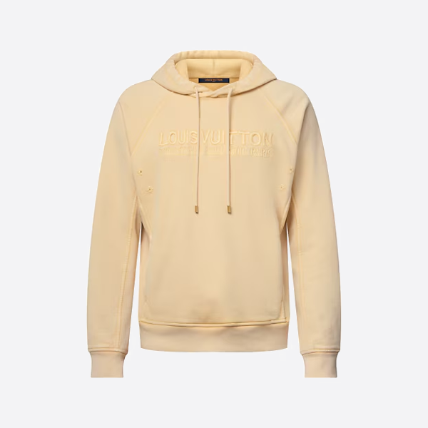 루이비통 레터 슬로건 자수 후드티