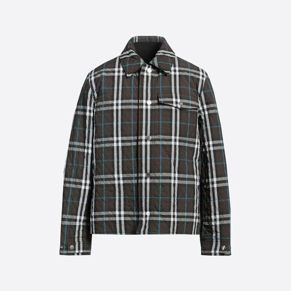 버버리 체크무늬 양면 퀼팅 재킷