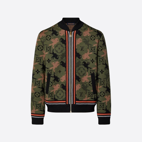 루이비통 웨스턴 카우보이 자카드 카무플라주 니트 재킷