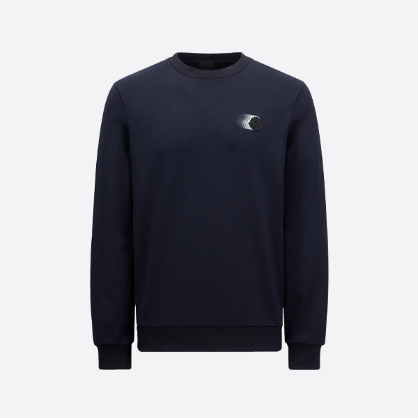 몽클레르 팬텀 페이디드 로고 크루넥 스웨트셔츠