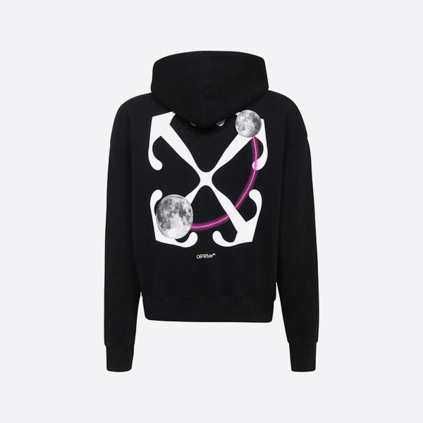 오프화이트 문 앵커 애로우 프린트 후드티