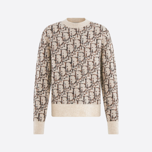 디올 올오버 자카드 니트 크루넥 스웨터