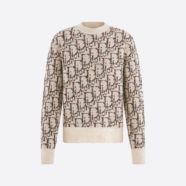 디올 올오버 자카드 니트 크루넥 스웨터