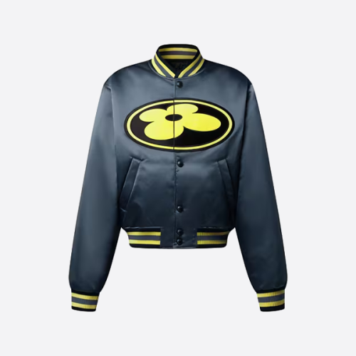 루이비통 네잎클로버 회색 아플리케 베이스볼 재킷