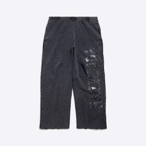 발렌시아가 투명 테이프 시리즈 롱 테리 스웨트팬츠