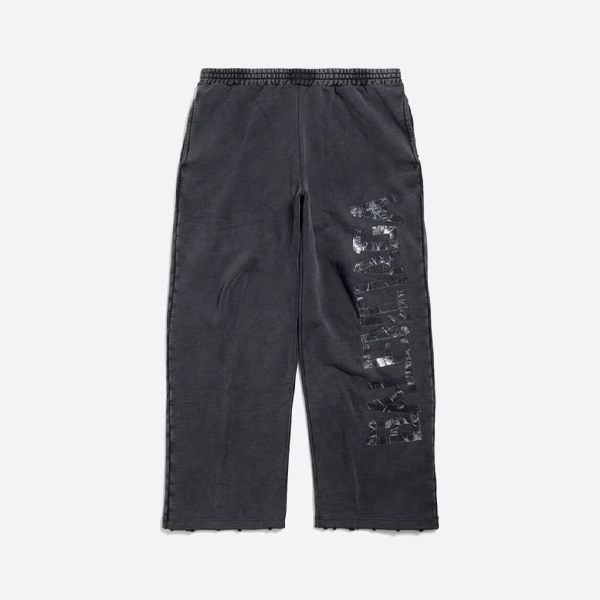 발렌시아가 투명 테이프 시리즈 롱 테리 스웨트팬츠