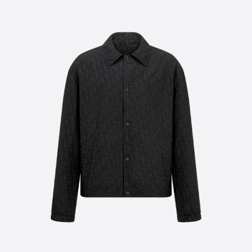 디올 올오버 자카드 칼라 재킷, 블랙.