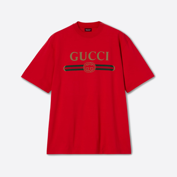 구찌 니트 코튼 티셔츠 (레드)