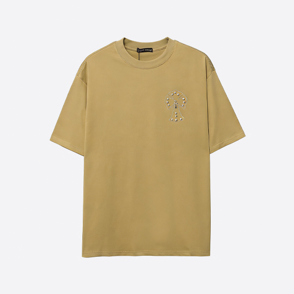 크롬하츠 반팔 카키색 셔츠