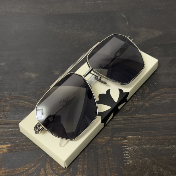 크롬하츠 925 스털링 실버 라지 스퀘어 선글라스