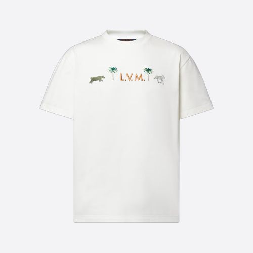 루이비통(LVM) 애니멀 자수 반팔 티셔츠
